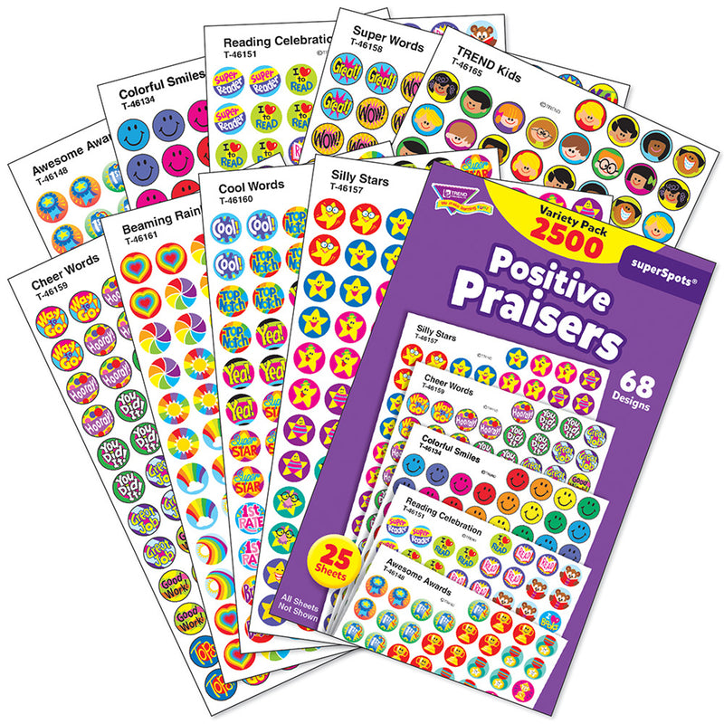 Superspots Stickers Positive 2500pk Praise