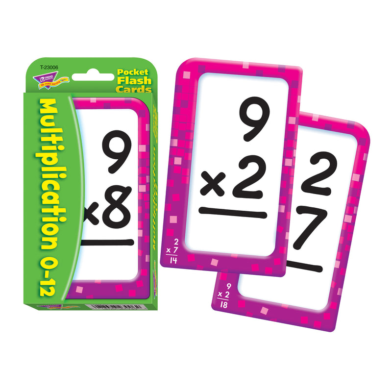 Pocket Flash Cards 56-pk 3 X 5 Multiplication Two-sided Cards