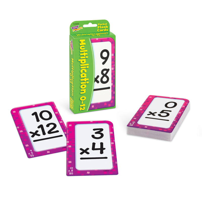 Pocket Flash Cards 56-pk 3 X 5 Multiplication Two-sided Cards