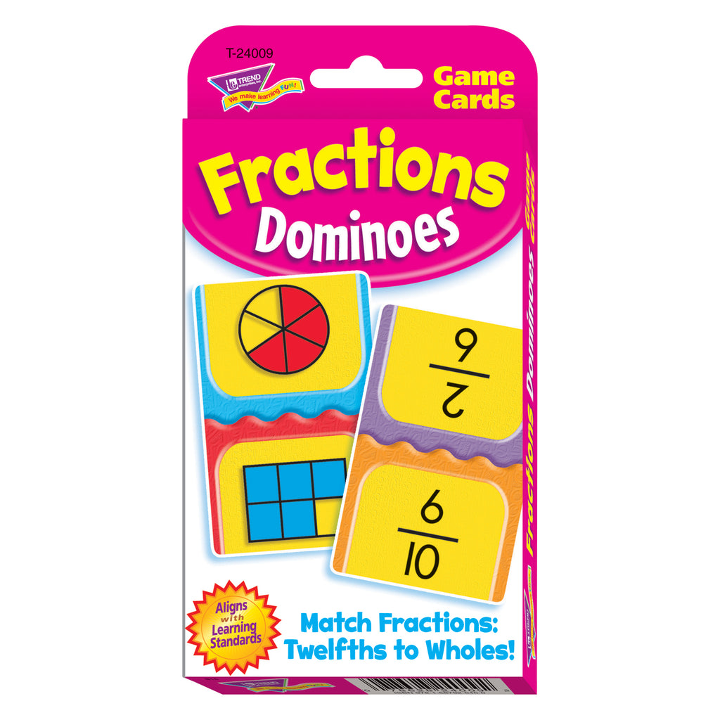 (6 Ea) Challenge Cards Fractions Dominoes