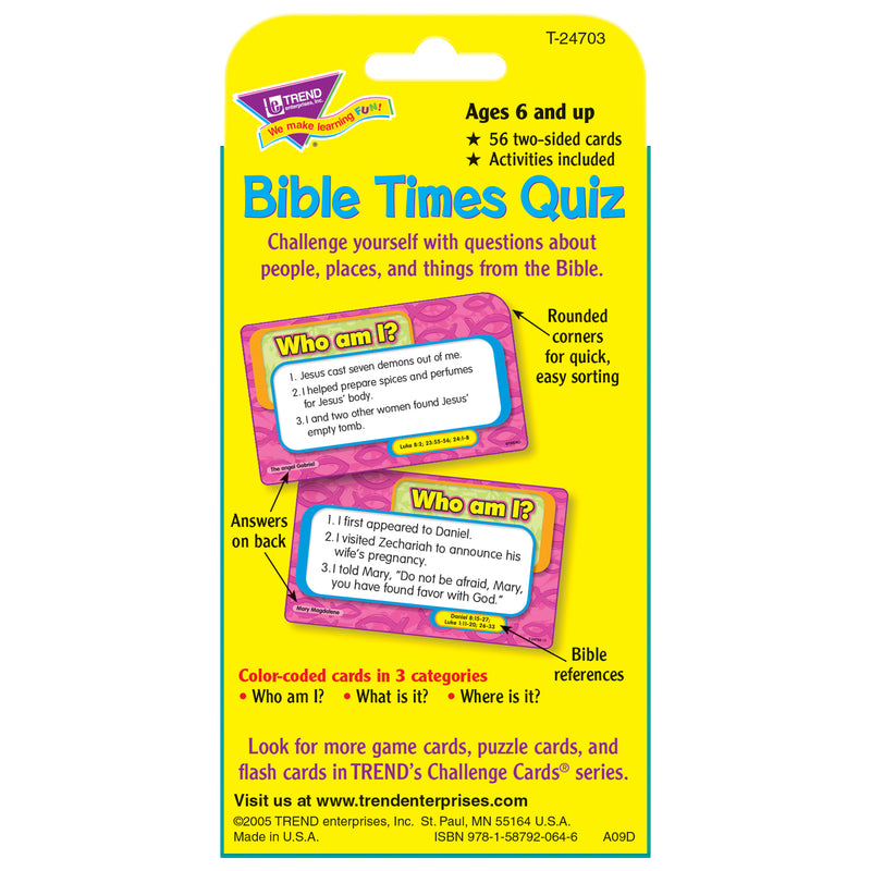 Challenge Cards Bible Times Quiz