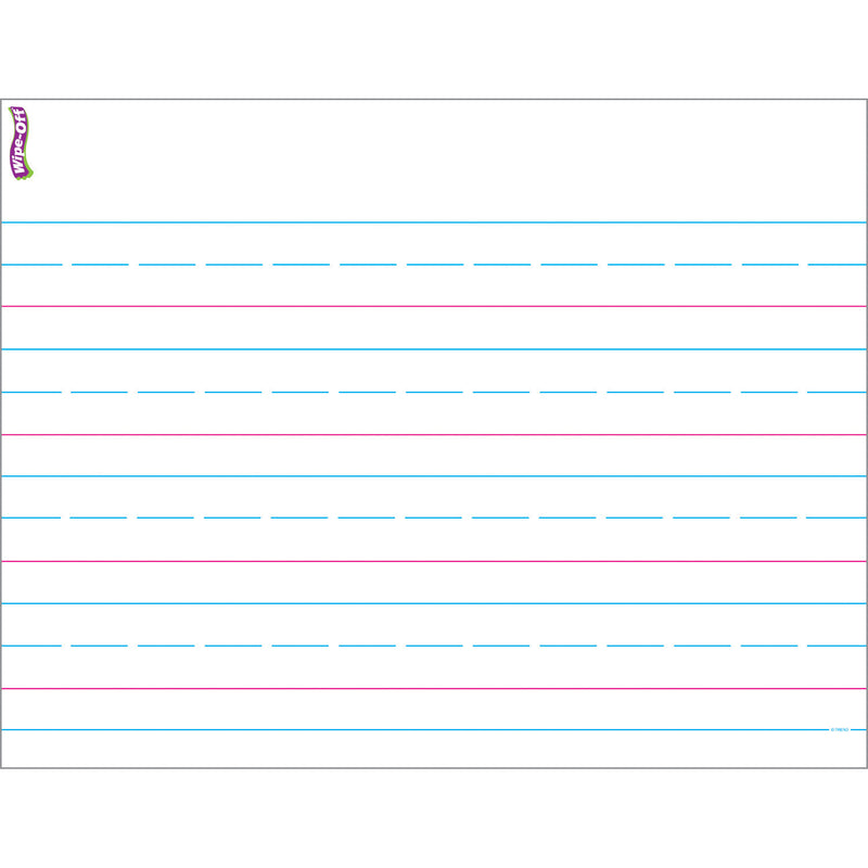 (6 Ea) Handwriting Paper Wipe Off Chart 17x22
