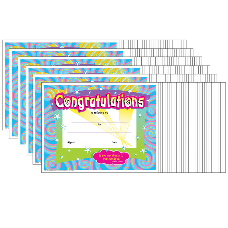 (6 Pk) Certificate Congratulations 30 Per Pk Spirals 8.5x11