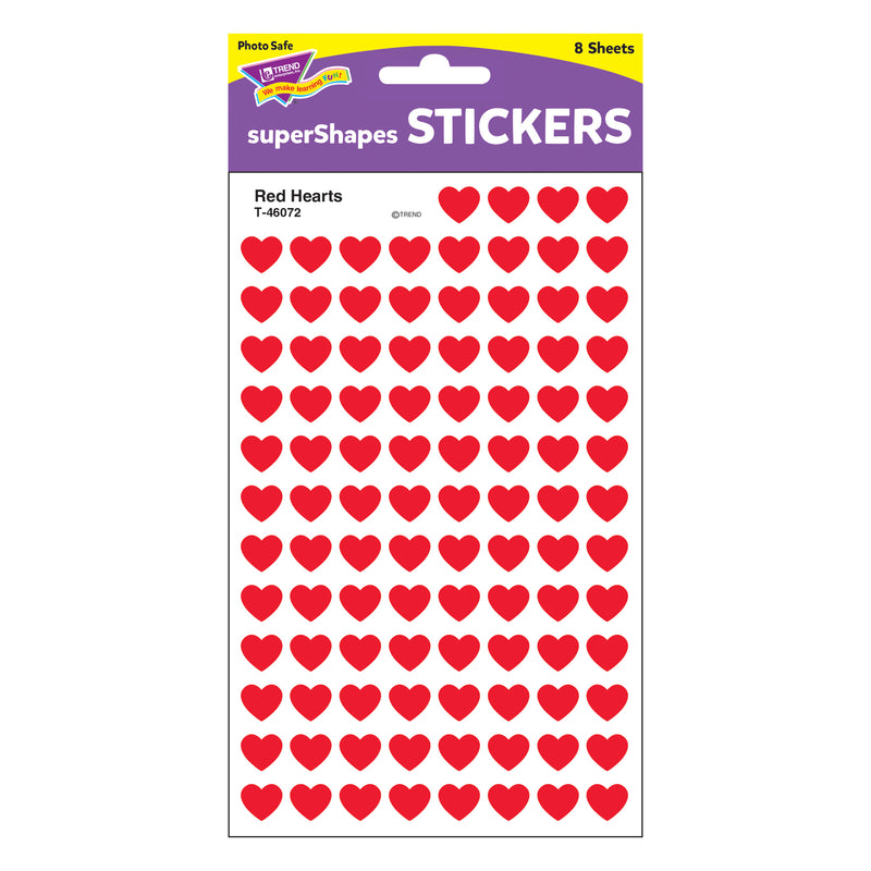 Supershapes Stickers Red Hearts