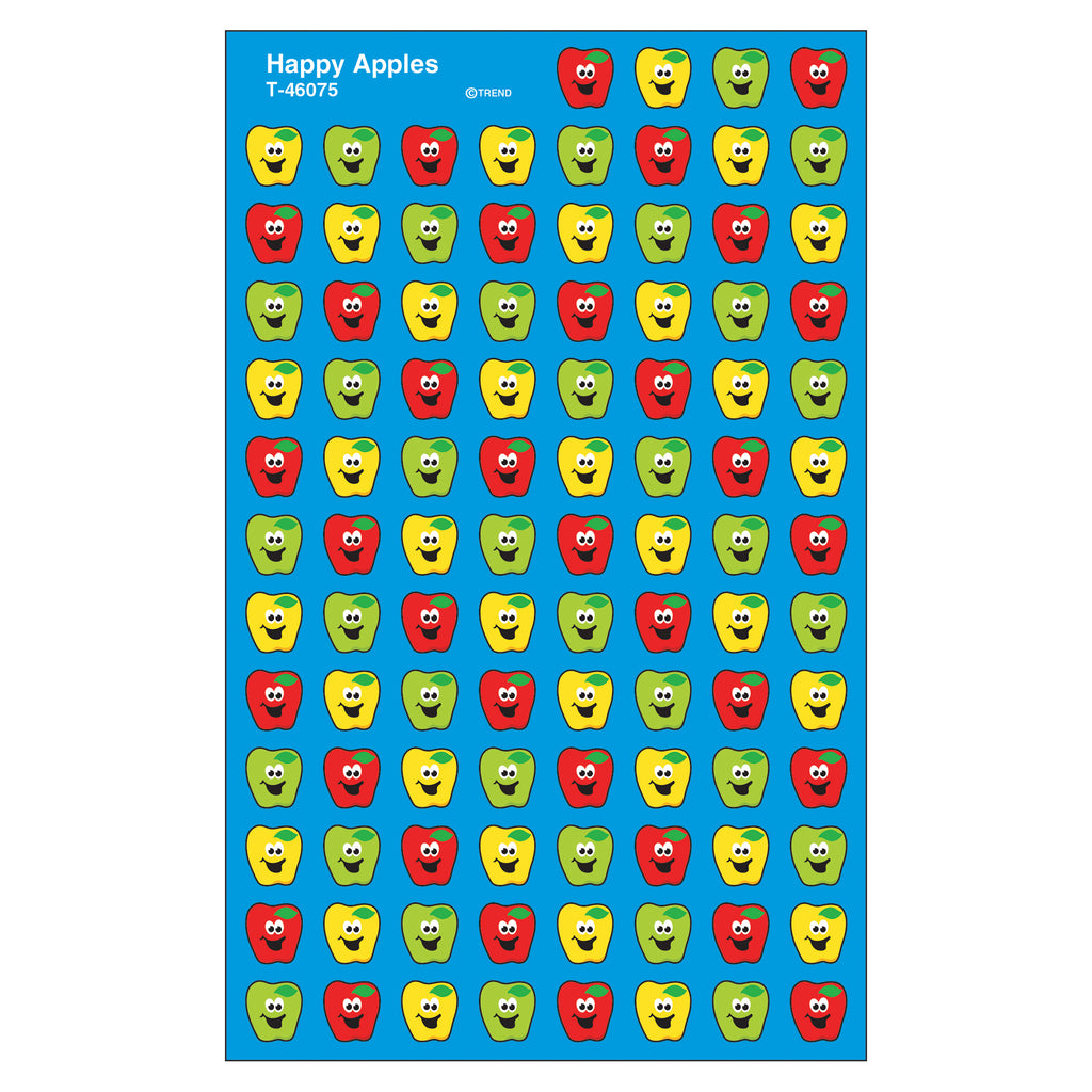 (6 Pk) Happy Apples Supershape Superspots - Shapes Stickers