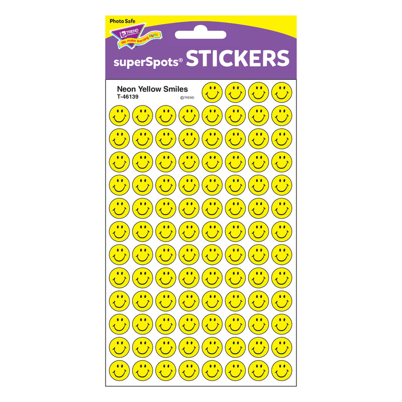 Sticker Neon Yellow Smiles Superspots