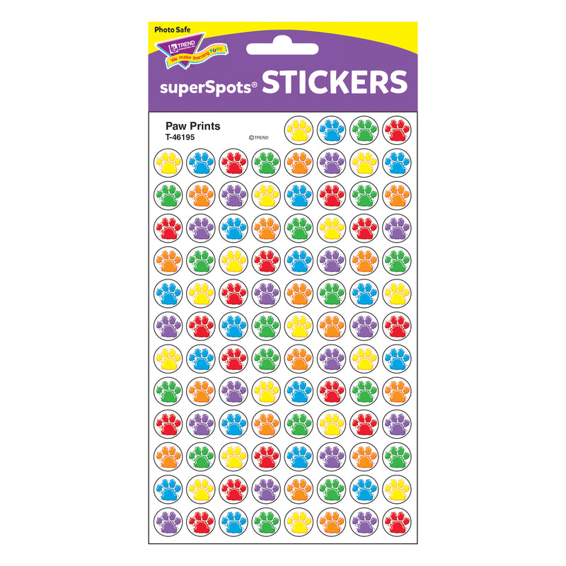 Paw Prints Superspots Stickers