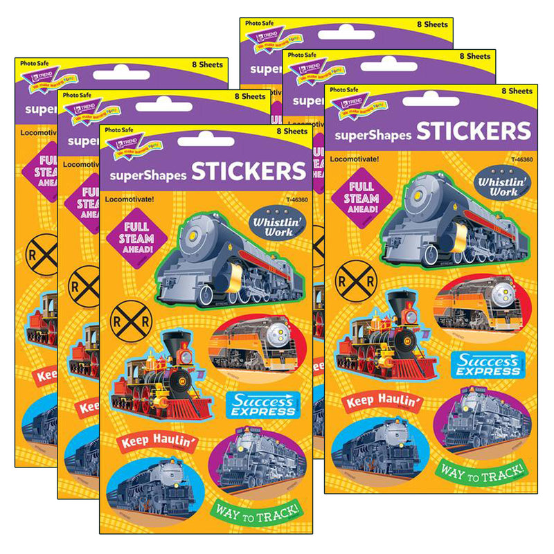 (6 Pk) Locomotivate Large Stickers 88 Ct