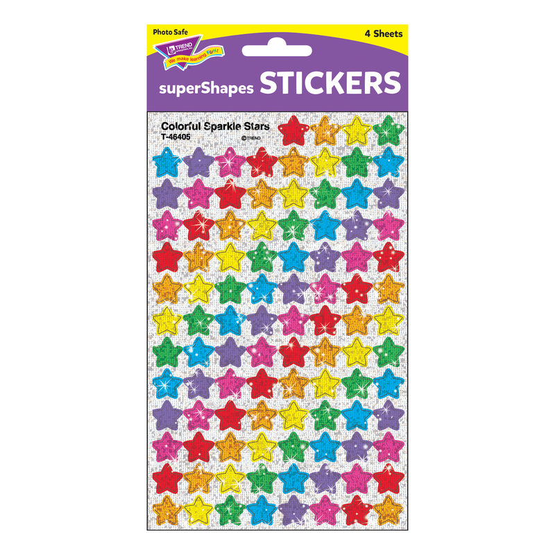 Supershapes Colorful Sparkle 400-pk Stars