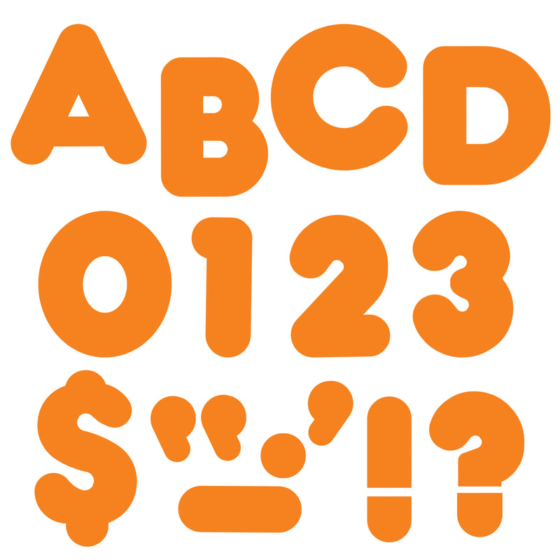 (6 Pk) Ready Letters 4in Orange Casual