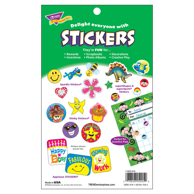 Sticker Pad Sparkly Stars Hearts & Smiles