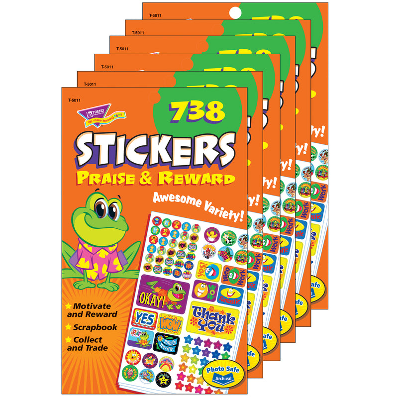 (6 Ea) Praise & Reward Spd Sticker Pads
