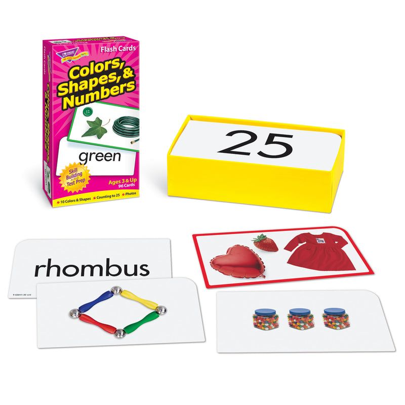 Flash Cards Colors Shapes 96-box Numbers