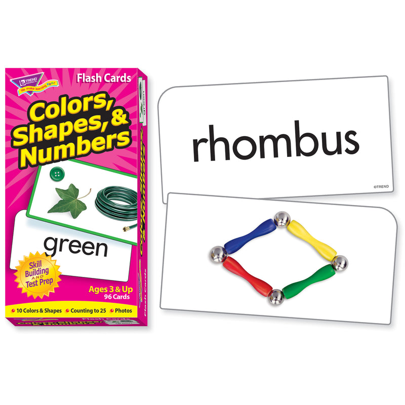 Flash Cards Colors Shapes 96-box Numbers