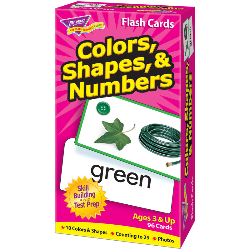 Flash Cards Colors Shapes 96-box Numbers