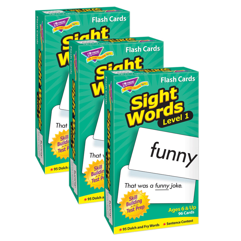 Sight Words – Level 1 Skill Drill Flash Cards, 3 Packs