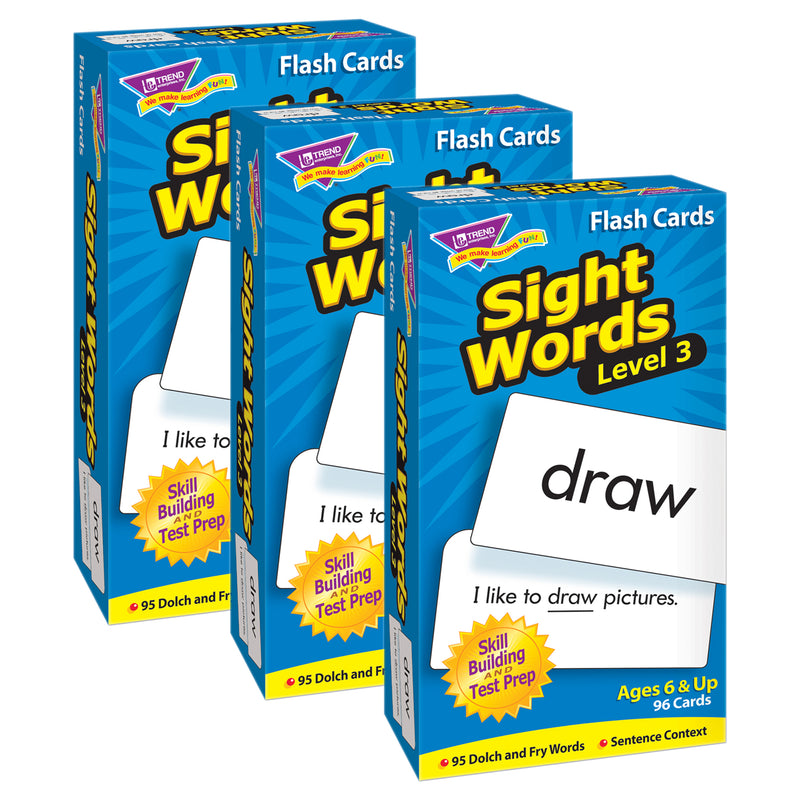 Sight Words – Level 3 Skill Drill Flash Cards, 3 Packs