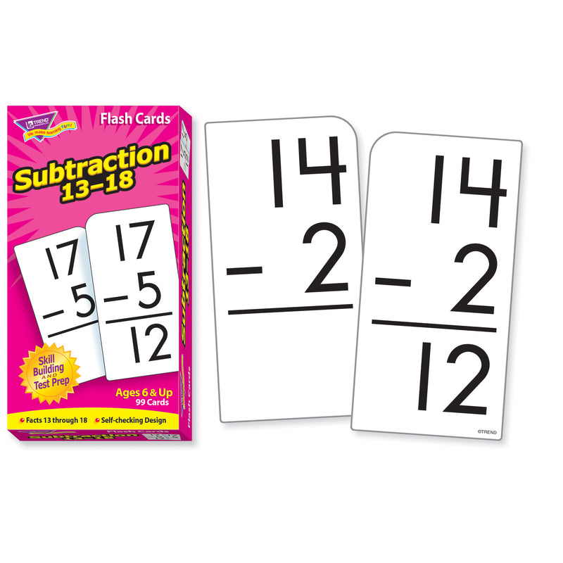 Flash Cards Subtraction 13-18 99box