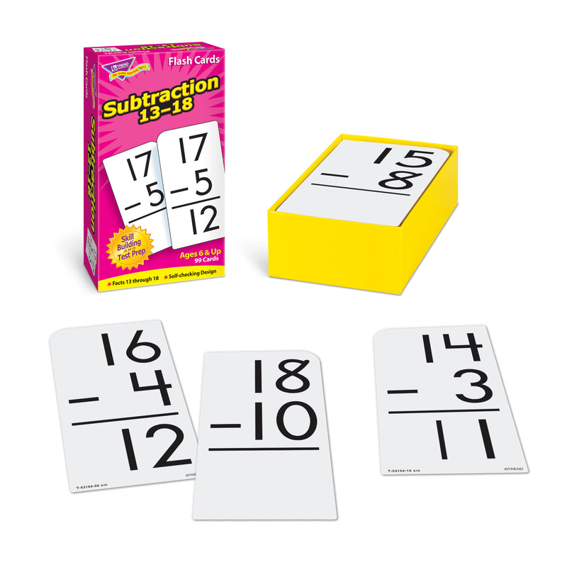 Flash Cards Subtraction 13-18 99box