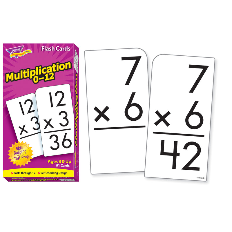 Flash Cards Multiplication 91-box Numbers 0-12