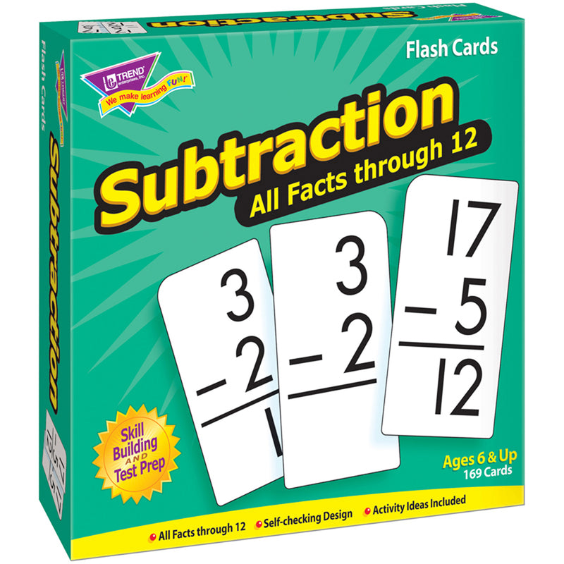 Flash Cards All Facts 169-box 0-12 Subtraction