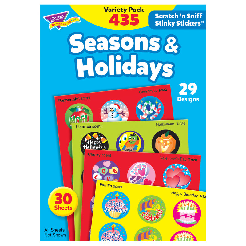 (2 Pk) Stinky Stickers Seasons & Holidays Jumbo Variety 432 Per Pk