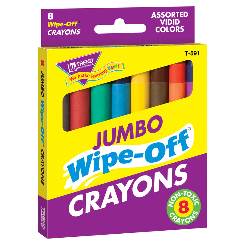 (6 Bx) Wipe-off Crayons Jumbo 8 Per Pk