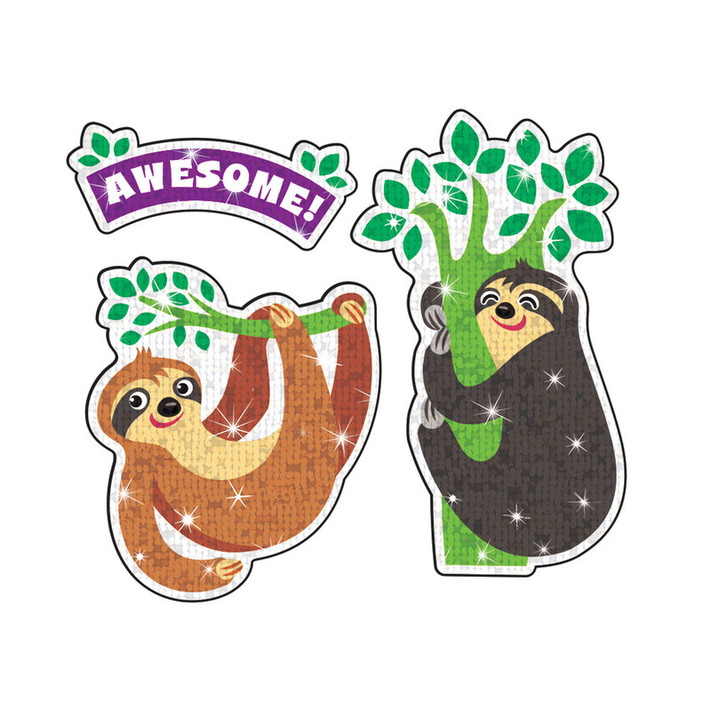 Thoughtful Sloths Sparkle Stickers 32 Ct