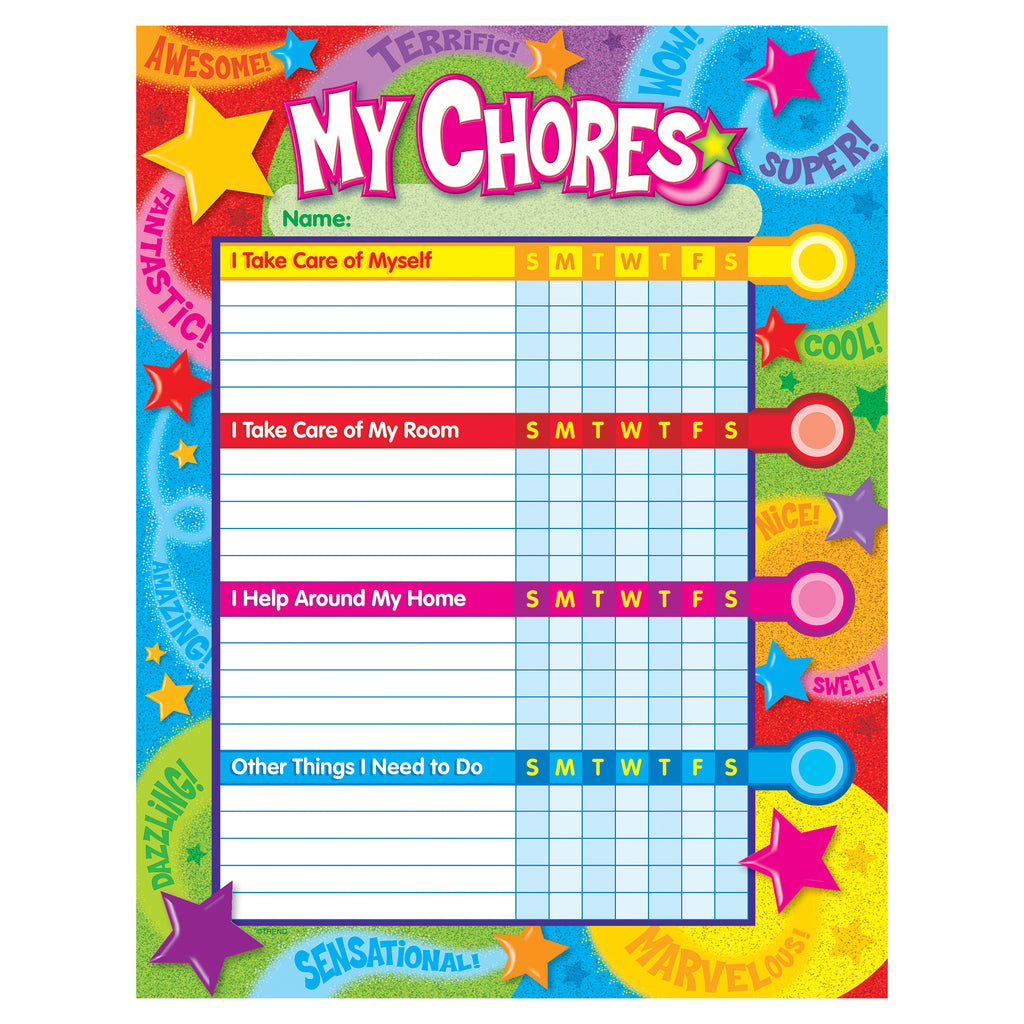 (3 Pk) Praise Words N Stars Progress Chart