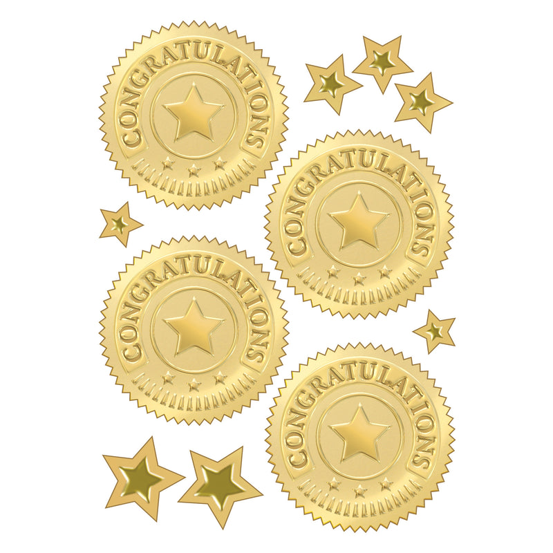 Congratulations Gold Award Seals 32-pk