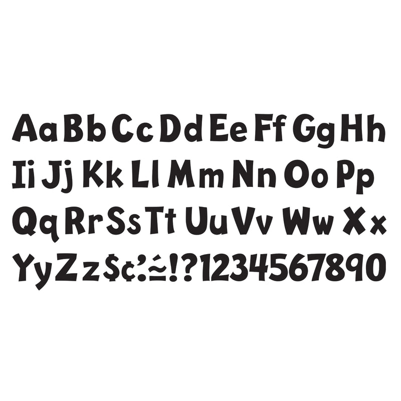 Ready Letter 4 Inch Playful Black Uppercase & Lowercase Combo