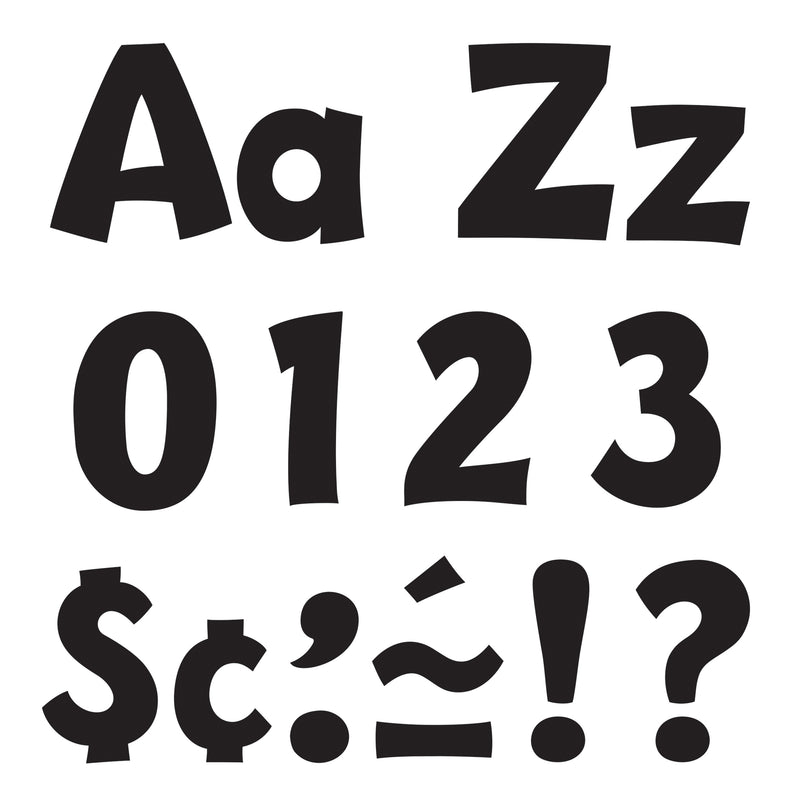 Ready Letter 4 Inch Playful Black Uppercase & Lowercase Combo