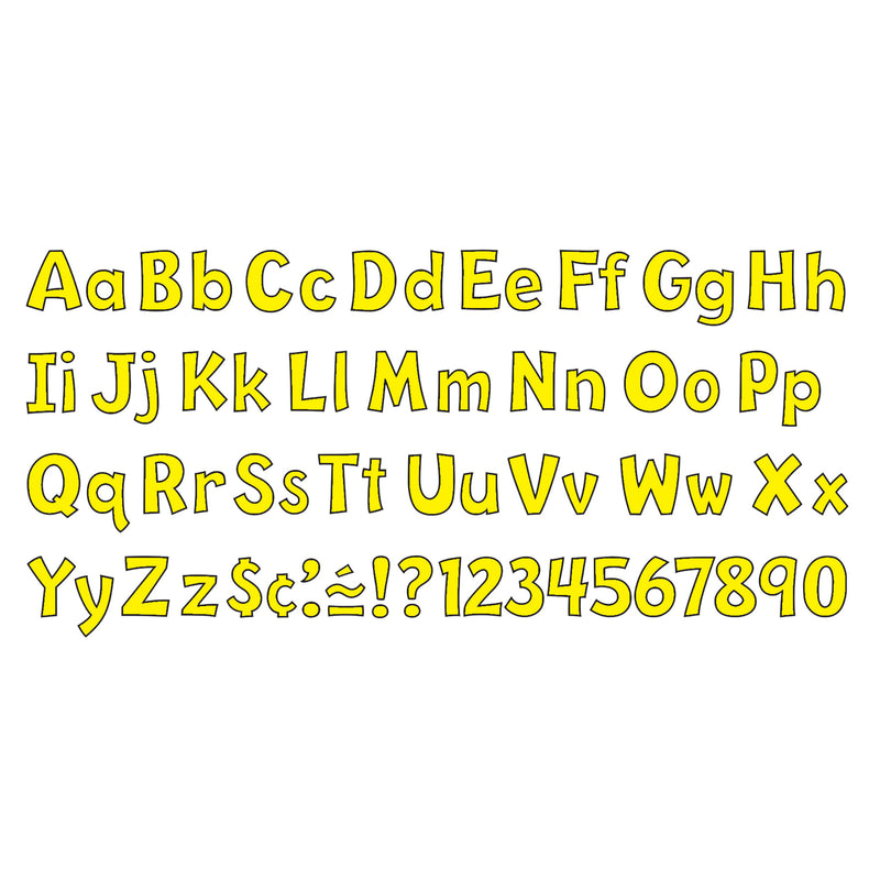 Ready Letter 4 Inch Playful Yellow Uppercase & Lowercase Combo