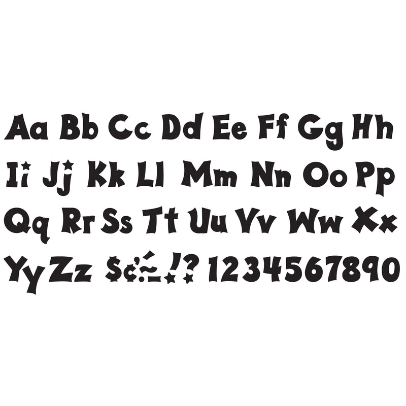 Black 4in Combo Pack Uppercase Lowercase