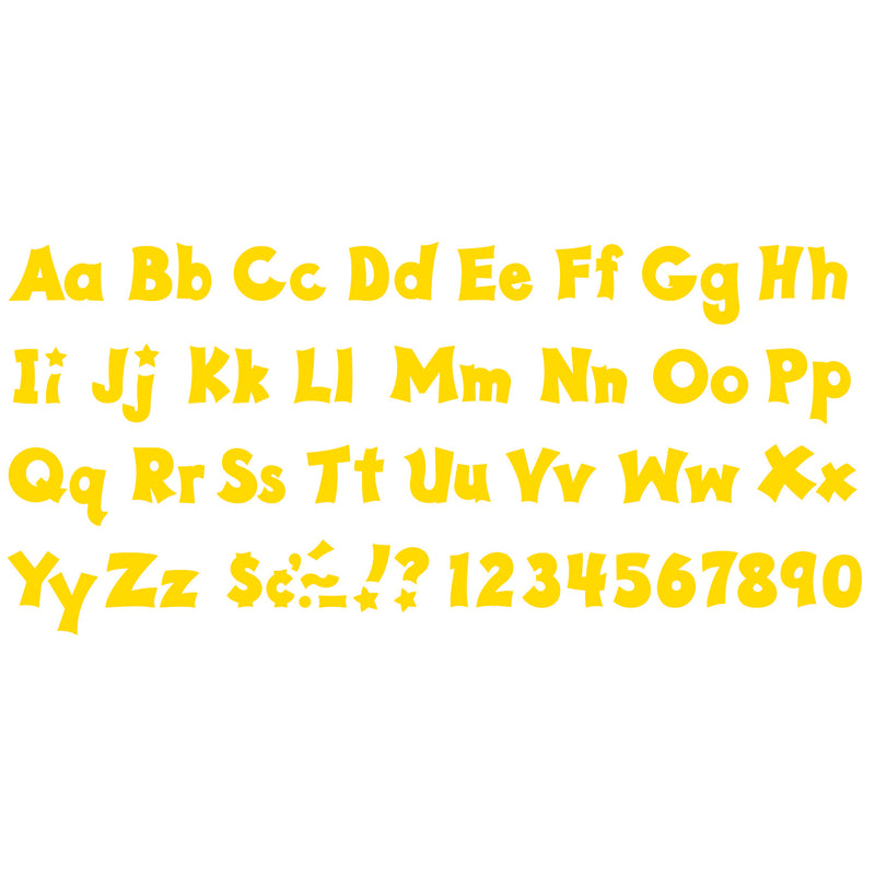 Yellow 4in Combo Pack Uppercase Lowercase