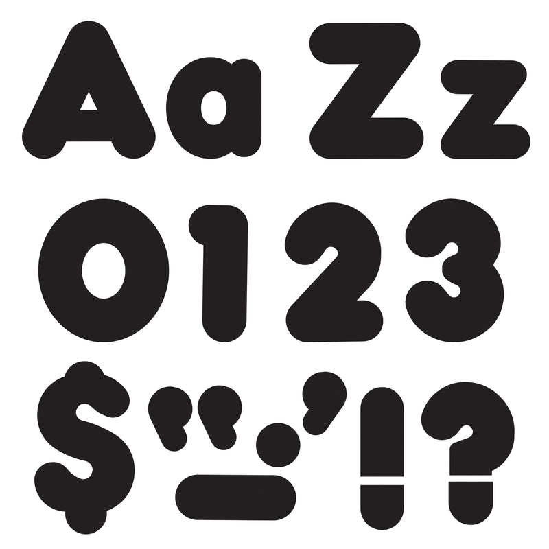 Ready Letter 4 Inch Casual Black Uppercase & Lowercase Combo