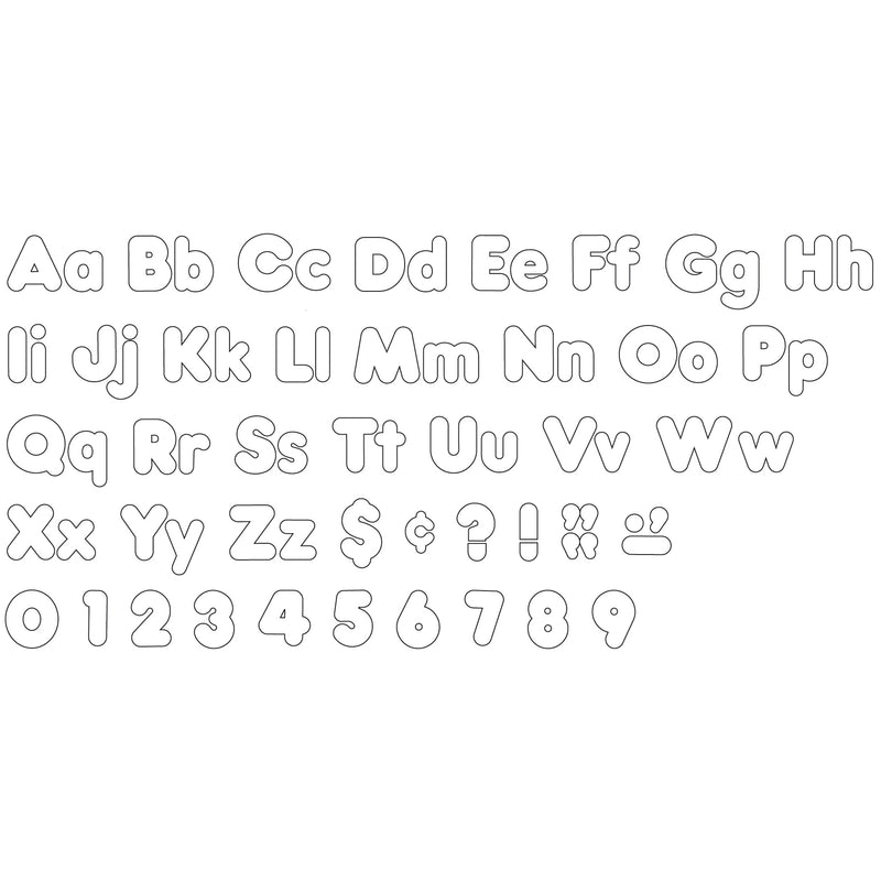 White 4in Casual Uppercase Lowercase Combo Pack