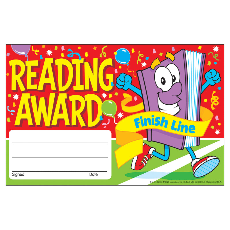 (6 Pk) Awards Reading Award Finish Line