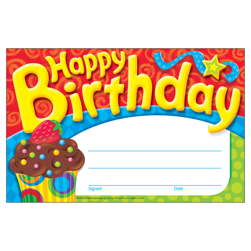 Happy Birthday Bake Shop Recognition Awards