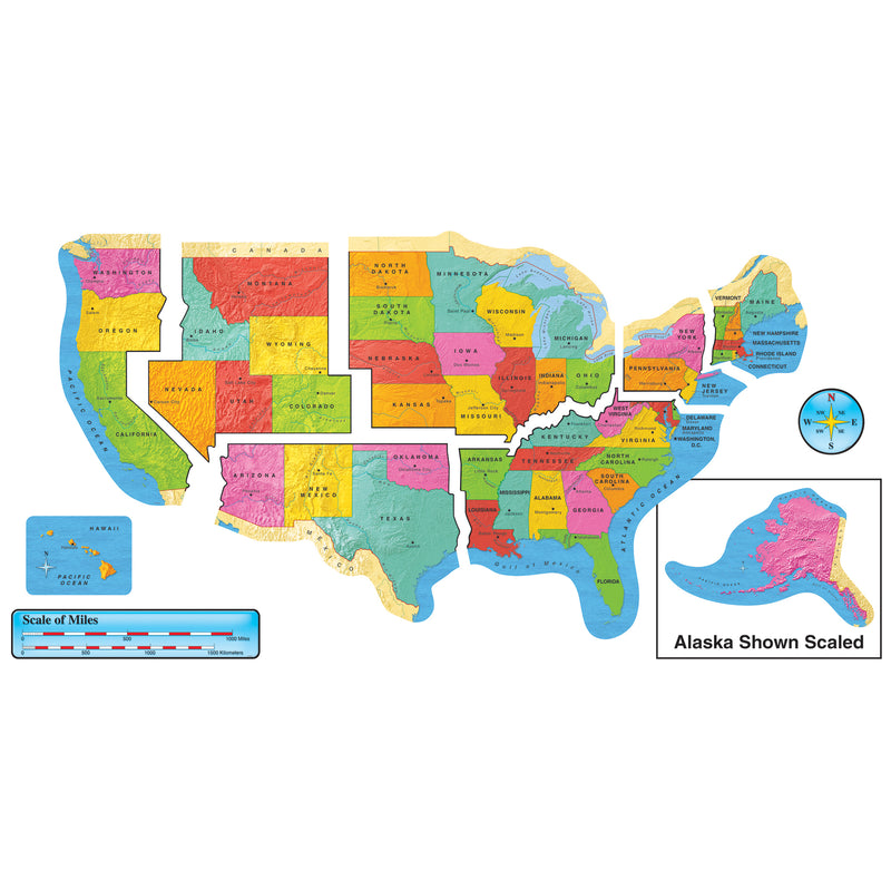 Us Map Bb Set 46in Wide Gr 1-8