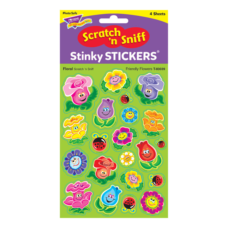 Friend Flowers-floral Shapes Stinky Stickers