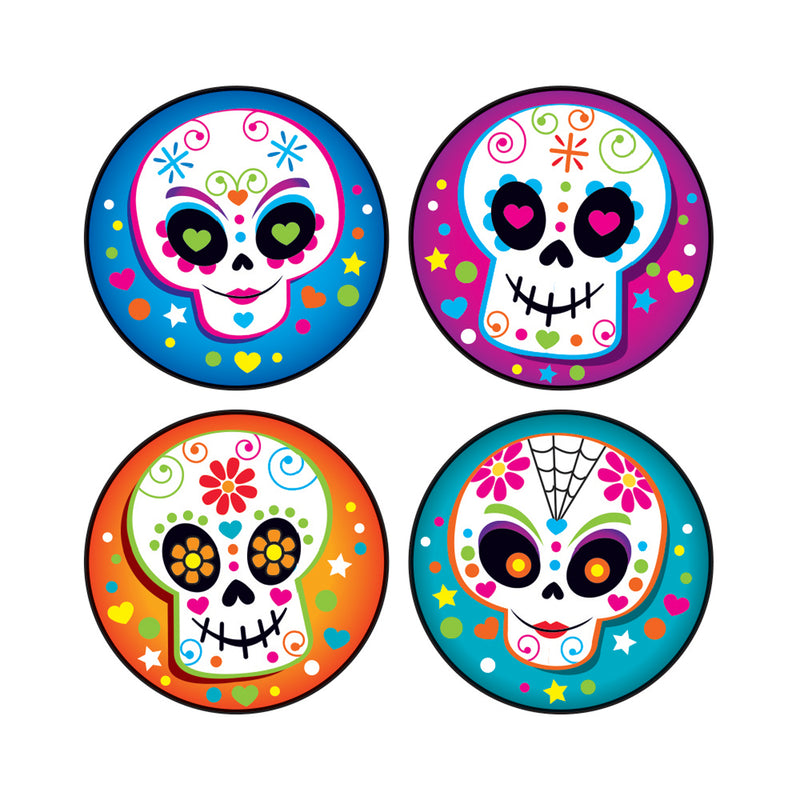 Colorful Skulls-vanilla Stinky Stickers