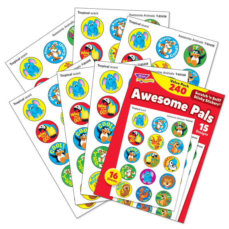 Stnky Stickr Variety Pk Awesome Pal Scratch N Sniff
