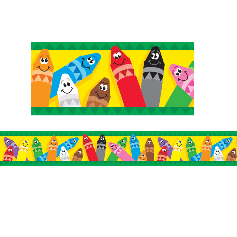 Bolder Border Colorful Crayons
