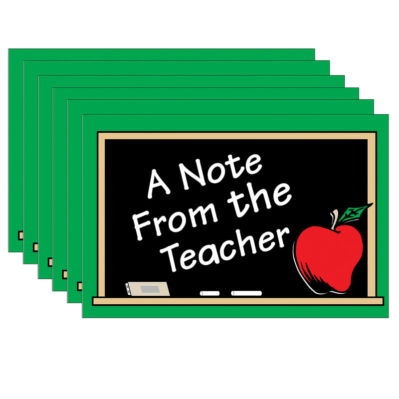 (6 Pk) A Note From The Teacher Postcards 30 Per Pk  4x6
