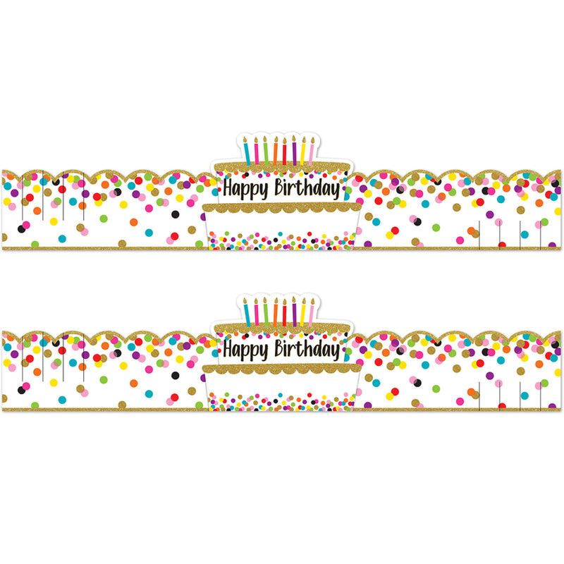 (2 Pk) Confetti Happy Birthday Crowns
