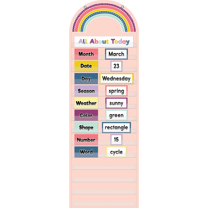 Happy Day Rainbow 14 Pocket Chart