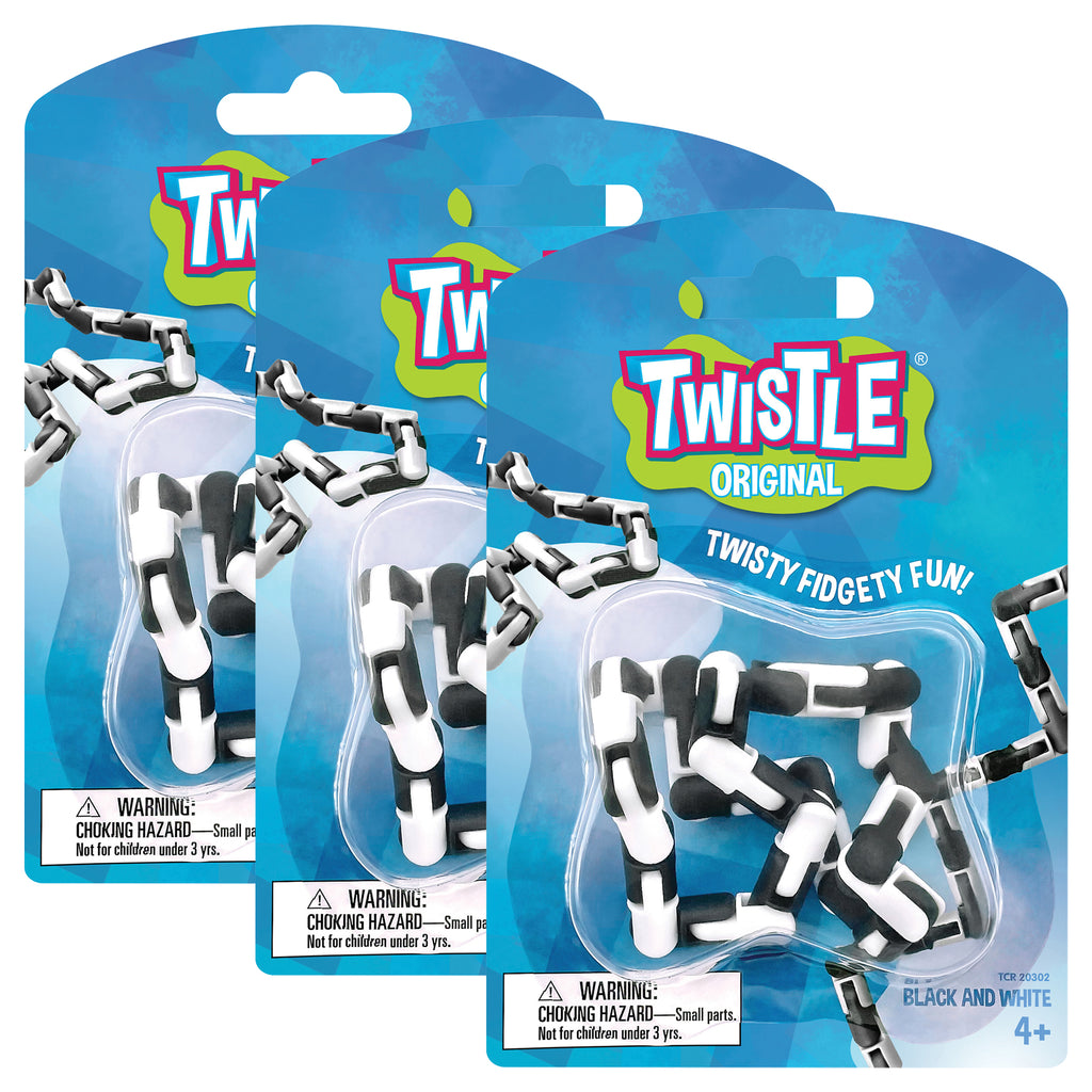 (3 Ea) Blk & White Twistle Original