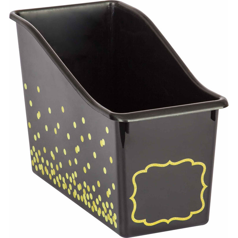 (3 Ea) Black Confetti Plastic Book Bin