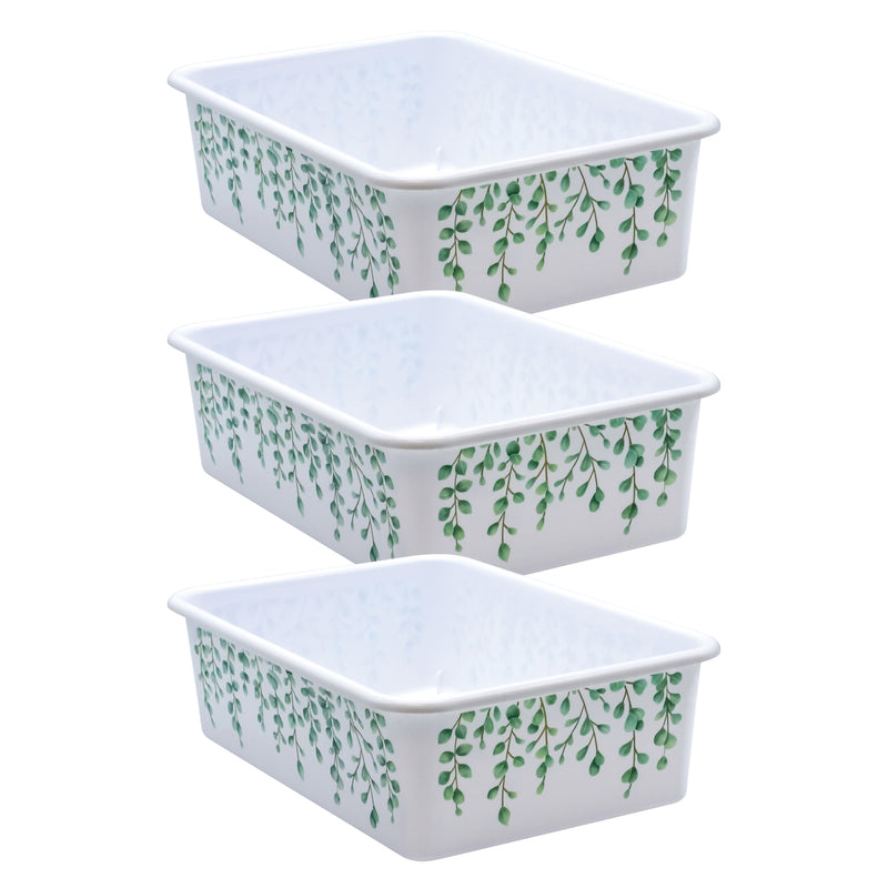 (3 Ea) Eucalyptus Large Plastc Storage Bin